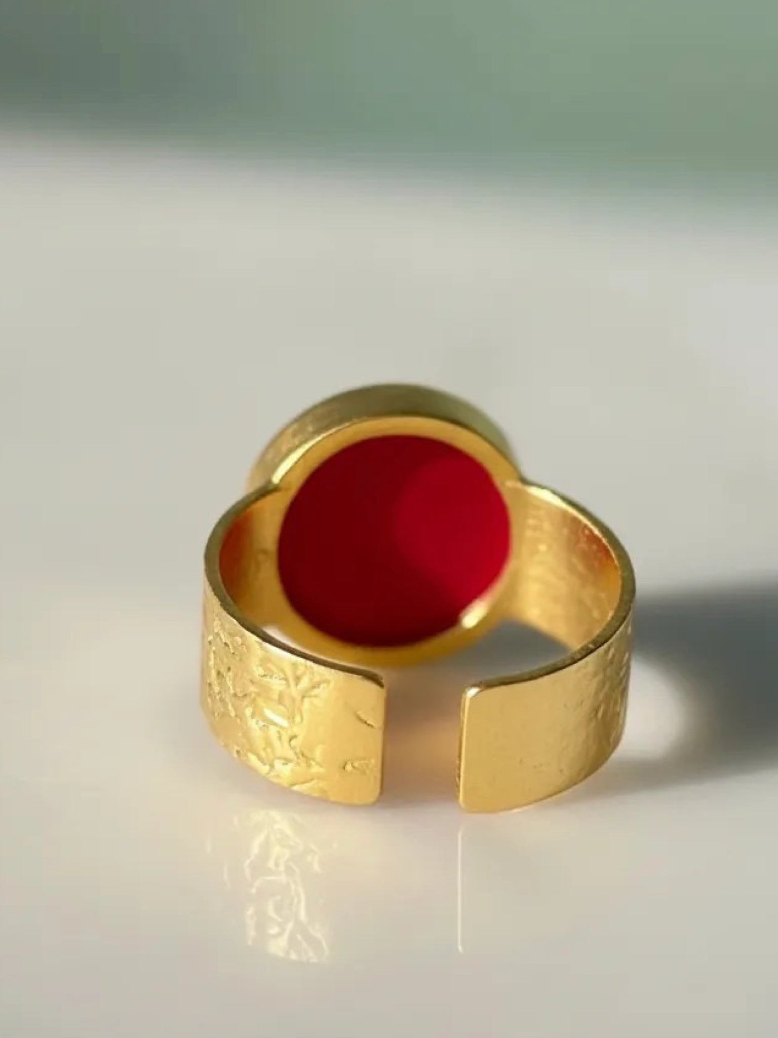 WILYMI Jewelry Coral Ring