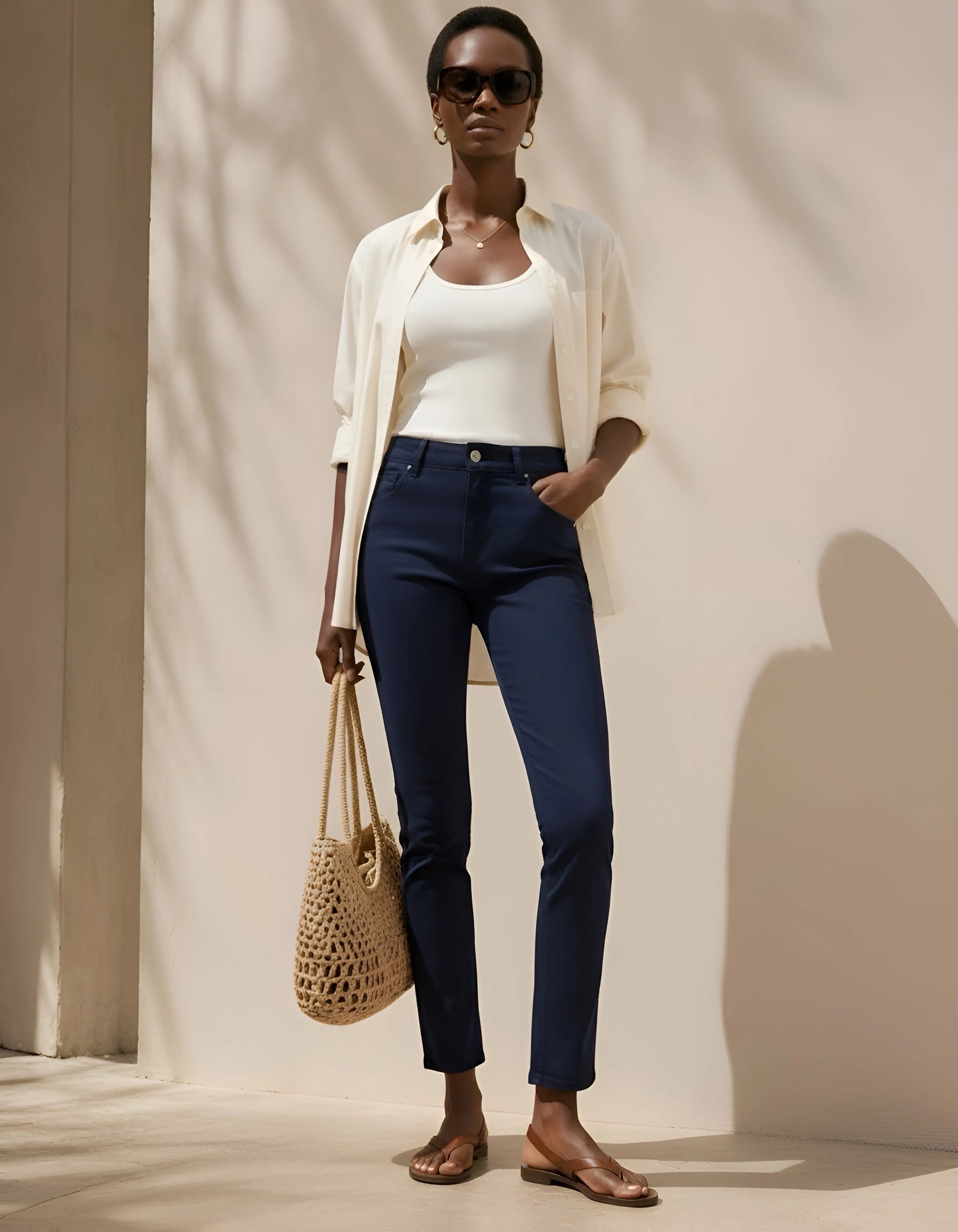 M.M.LaFleur M.M.LaFleur Roma Jean in Navy - Bottom | Queen Anna House of Fashion Women's Luxury Fashion