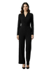 Touché Privé Touché Privé Wrap Front Black Jumpsuit in S - Bottom | Queen Anna House of Fashion Women's Luxury Fashion