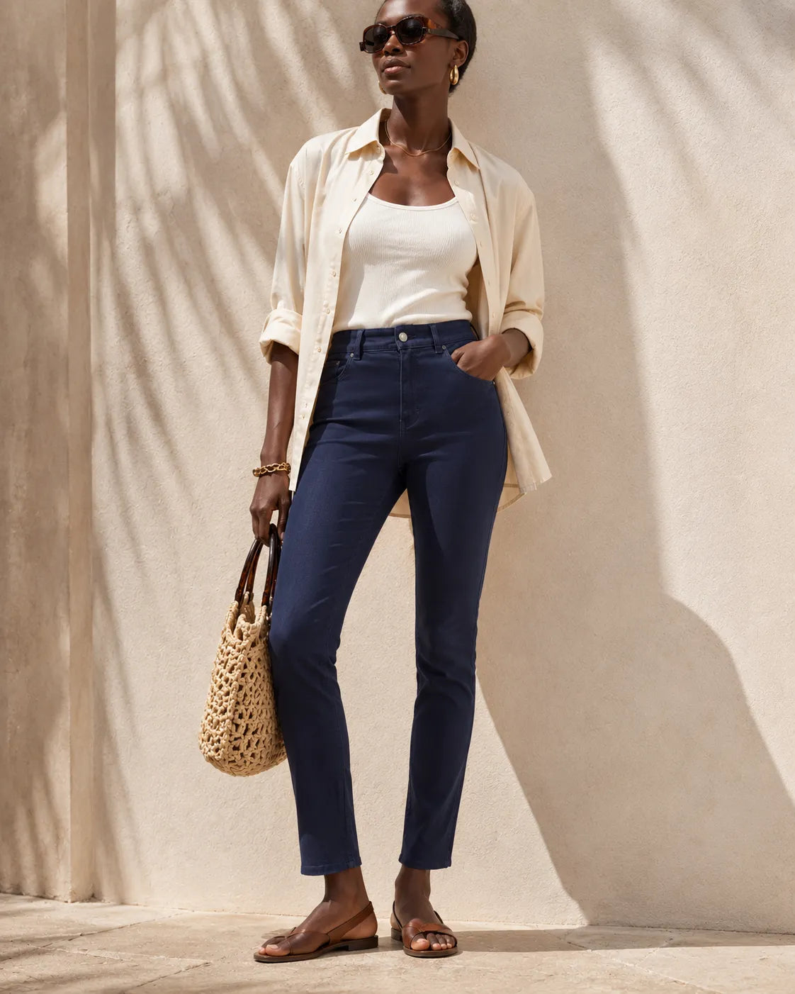 M.M.LaFleur M.M.LaFleur Roma Jean in Navy - Bottom | Queen Anna House of Fashion Women's Luxury Fashion