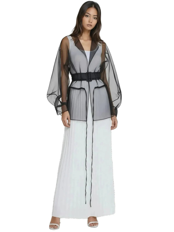 Touché Privé Touché Privé Sheer Organza Jacket in S - Outerwear | Queen Anna House of Fashion Women's Luxury Fashion