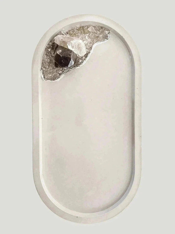 Tal & Bert Smoky Quartz Geode Jewelry Tray - Queen Anna House of Fashion