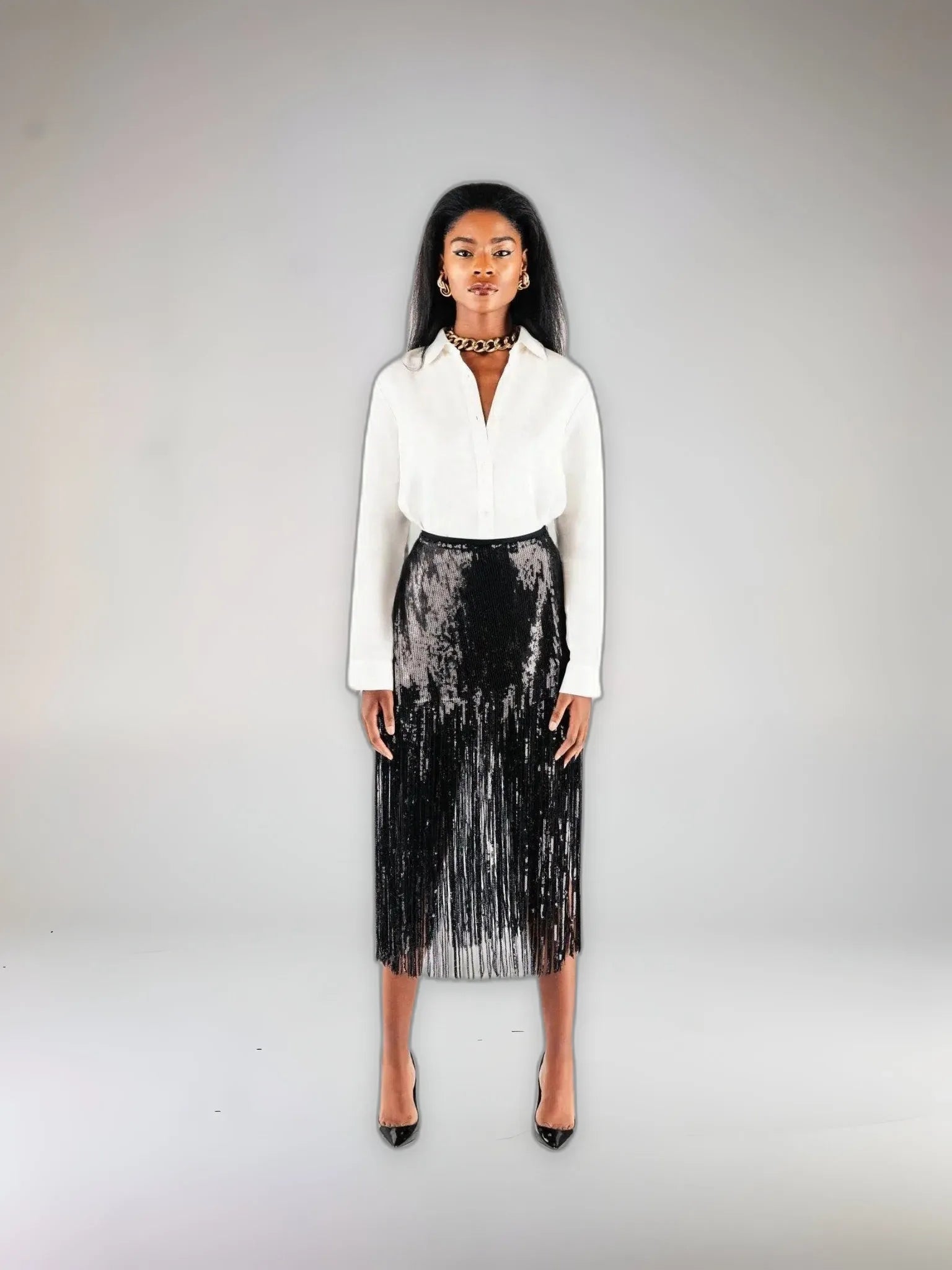 Chloe Kristyn Alexandra Sequin Skirt - Queen Anna House of Fashion