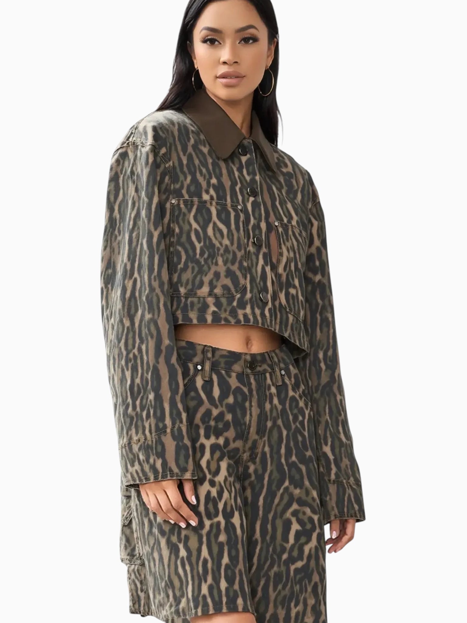 AFRM AFRM Wrenley Camo Leopard Jacket in XS - Outerwear | Queen Anna House of Fashion Women's Luxury Fashion