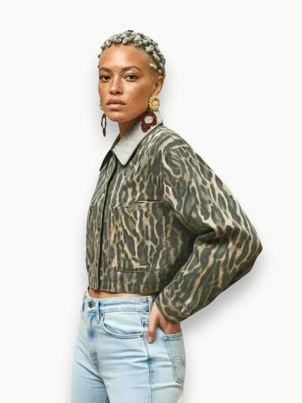 AFRM AFRM Wrenley Camo Leopard Jacket in XS - Outerwear | Queen Anna House of Fashion Women's Luxury Fashion