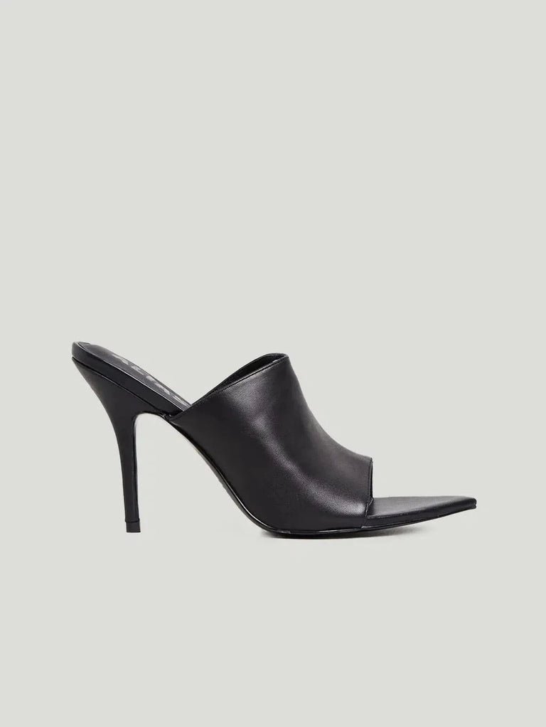 ALIAS MAE Xander Heels - 36/Shoes, Black, Heels, Leather, Mules, Philanthropic Brand, Sale, Sandals, Shoes, Special Occasion - Luxury Women's Fashion at Queen Anna House of Fashion