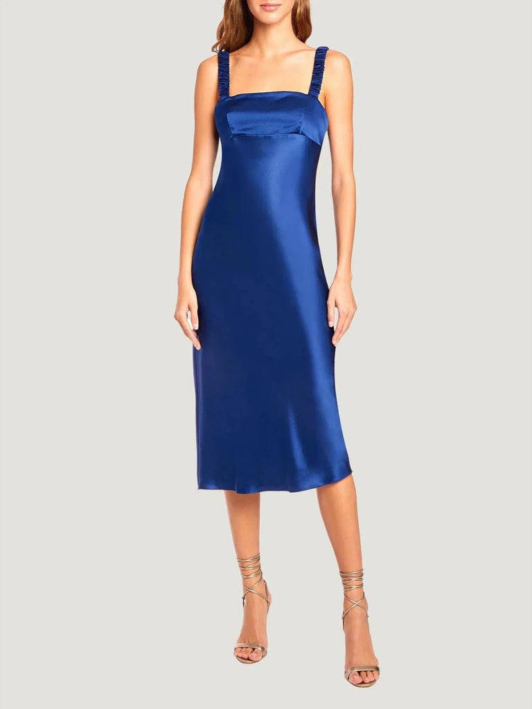 AMANDA UPRICHARD Hayley Dress - Blue, Dress, l, m, Midi, New Arrivals, s, S/S'23, Silk, Special Occasion, Women Owned Brand, xs - Luxury Women's Fashion at Queen Anna House of Fashion