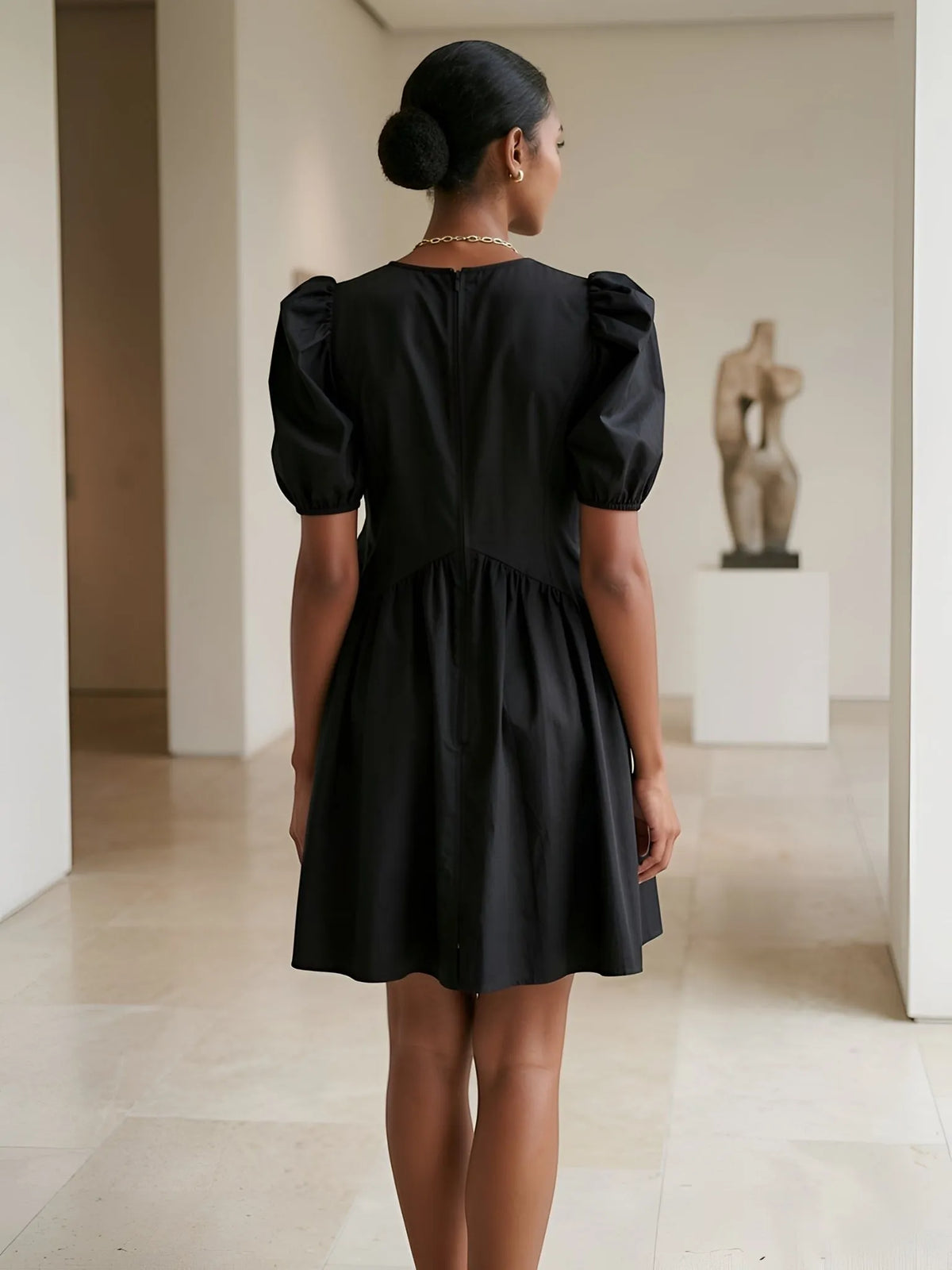 Aaron & Amber Aaron & Amber Voluminous Dress in Black - Dress | Queen Anna House of Fashion Women's Luxury Fashion