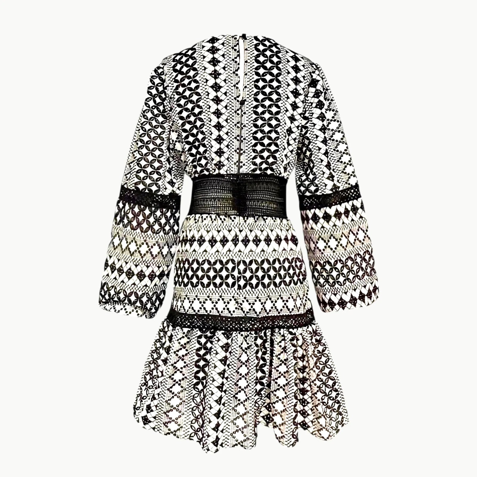 Alex Vinash Alex Vinash Lace Mini Dress in LACE PRINT - Dress | Queen Anna House of Fashion Women's Luxury Fashion
