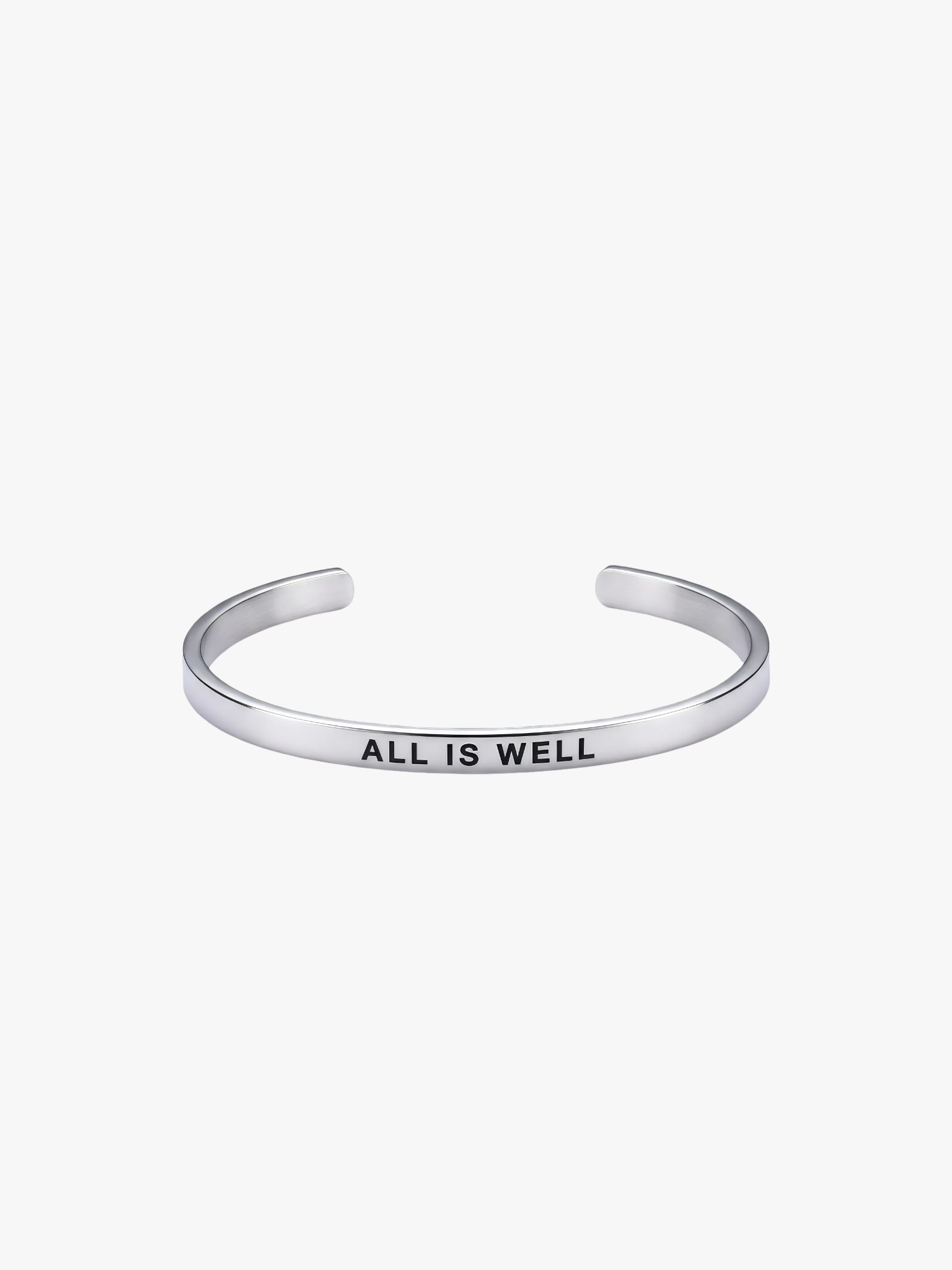 ALL IS WELL MantraBand Bracelet - Silver - Queen Anna House of Fashion