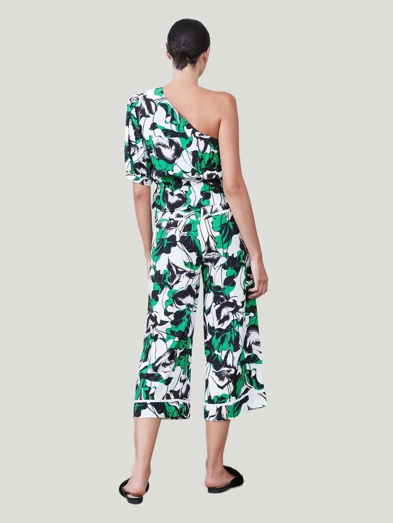 Allen Schwartz Katie Wide Leg Culotte - 10, 6, 8, Abstract, Black, Bottoms, Eco-Conscious Brand, Floral, Green, Pants, Print/ Pattern, Sale, - Luxury Women's Fashion at Queen Anna House of Fashion