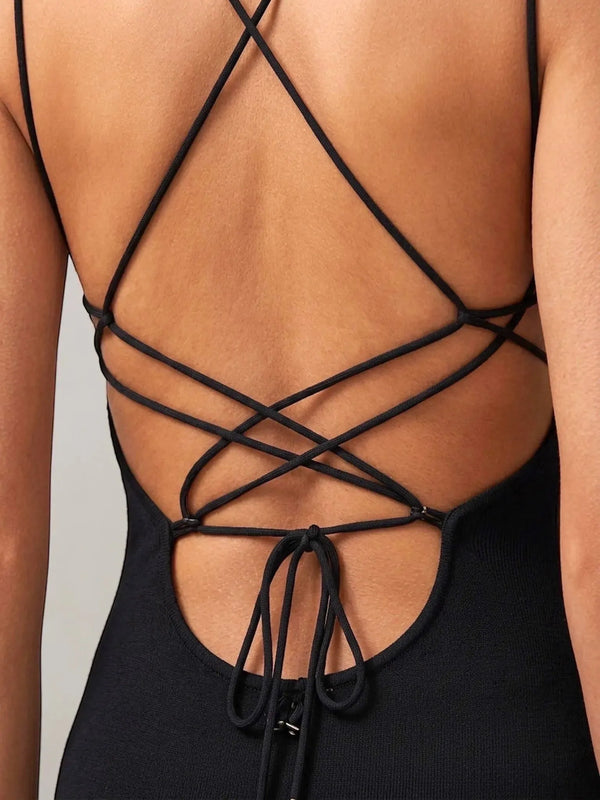 Alohas Alohas Delicate Knit Dress in Black - Dress | Queen Anna House of Fashion Women's Luxury Fashion