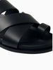 Alohas Harllow Black Leather Sandals detail view 5 | Queen Anna House of Fashion