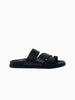Alohas Harllow Black Leather Sandals detail view 2 | Queen Anna House of Fashion
