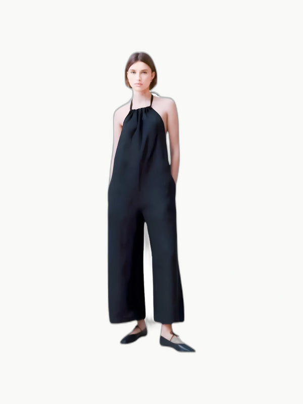 Alohas Alohas Yona Black Jumpsuit in Black - Bottom | Queen Anna House of Fashion Women's Luxury Fashion
