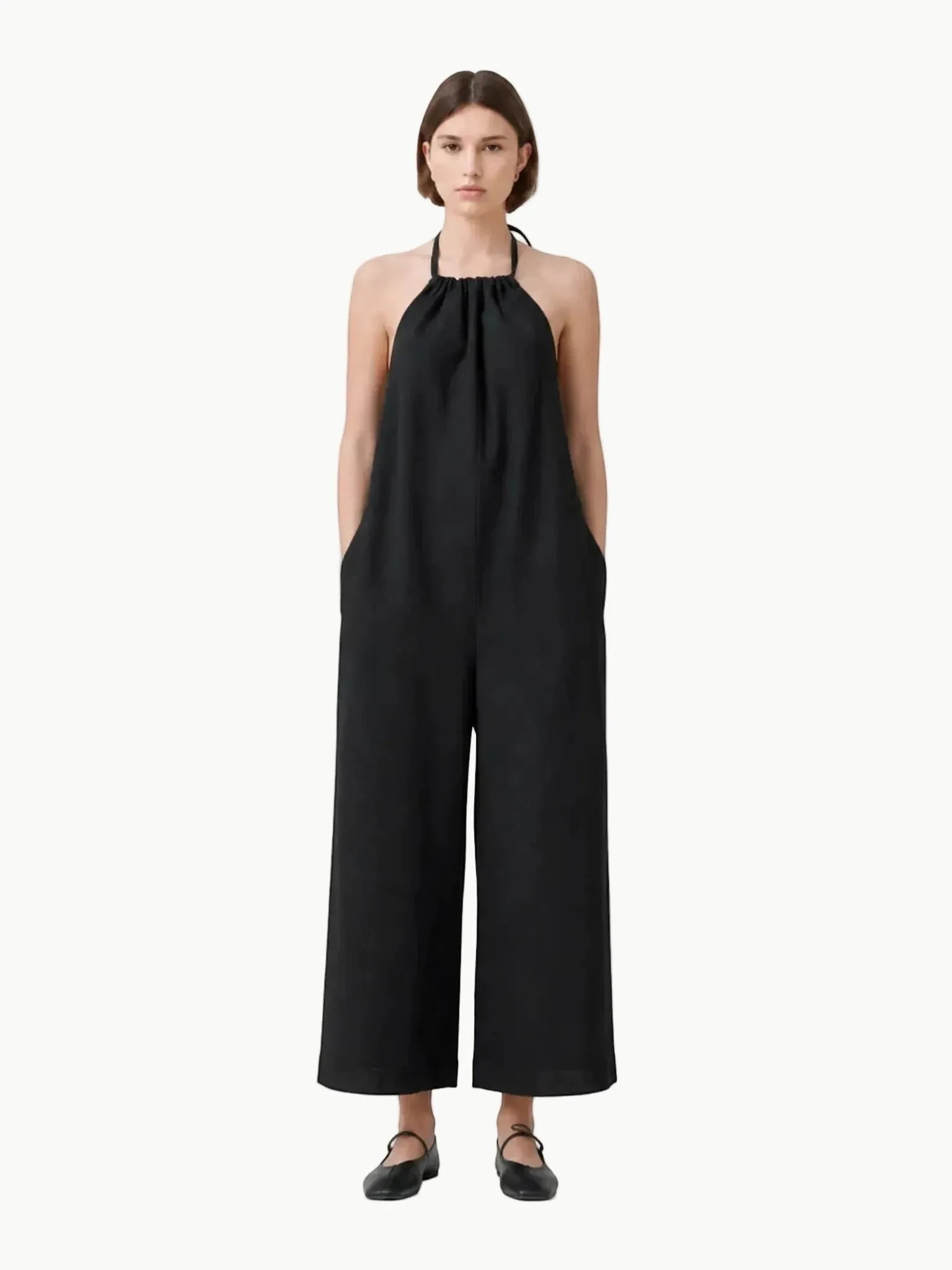 Alohas Alohas Yona Black Jumpsuit in Black - Bottom | Queen Anna House of Fashion Women's Luxury Fashion