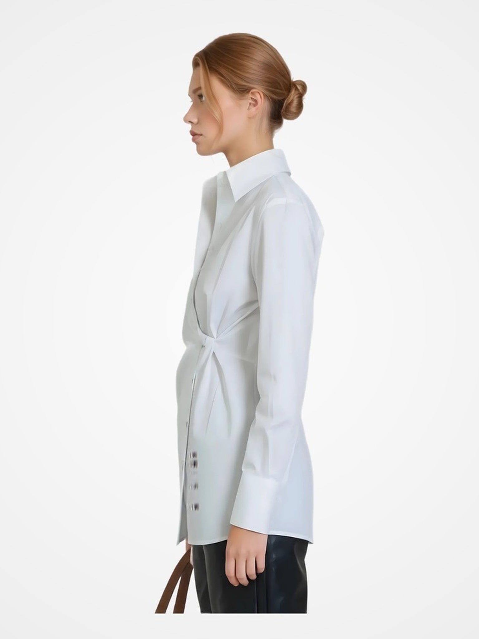 Article X Article X The Wrap Button Down Shirt in XS - Top | Queen Anna House of Fashion Women's Luxury Fashion