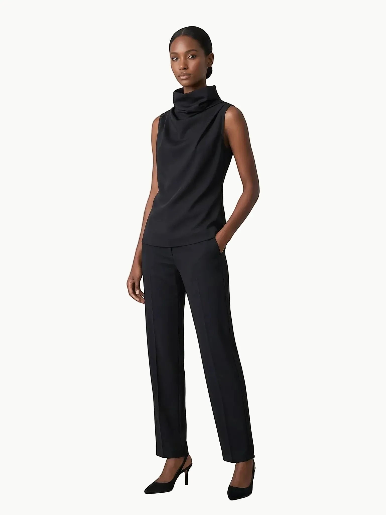 Article X Article X Veiled Turtleneck Top in XL - Top | Queen Anna House of Fashion Women's Luxury Fashion
