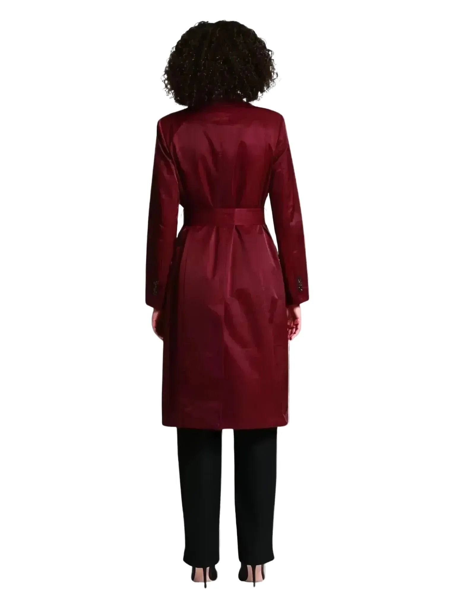 Avec Les Filles Stretch Cotton Belted Trench Coat