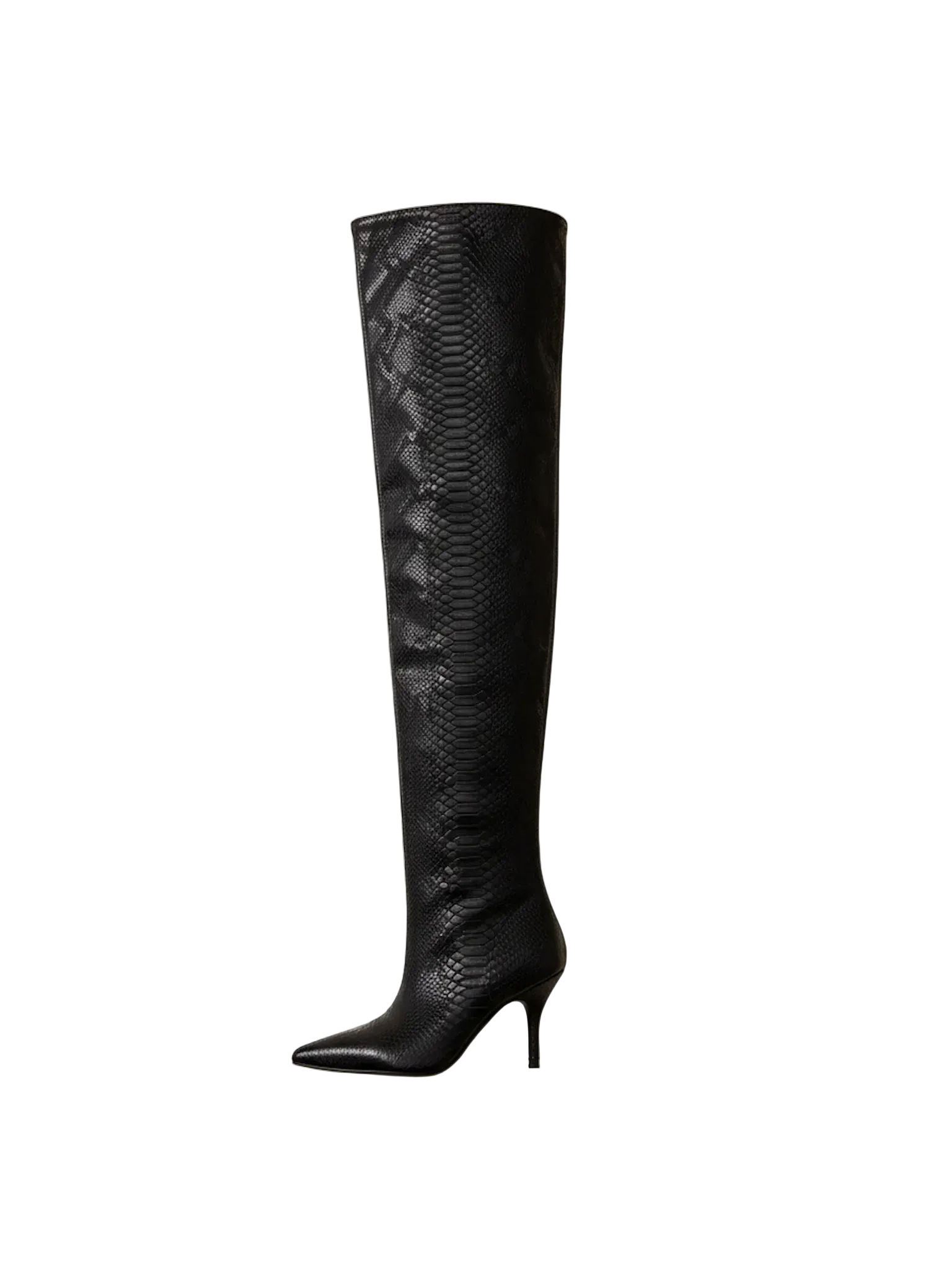 Azalea Wang HALINA Blacksnake Over The Knee Boot-Azalea Wang-Queen Anna House of Fashion