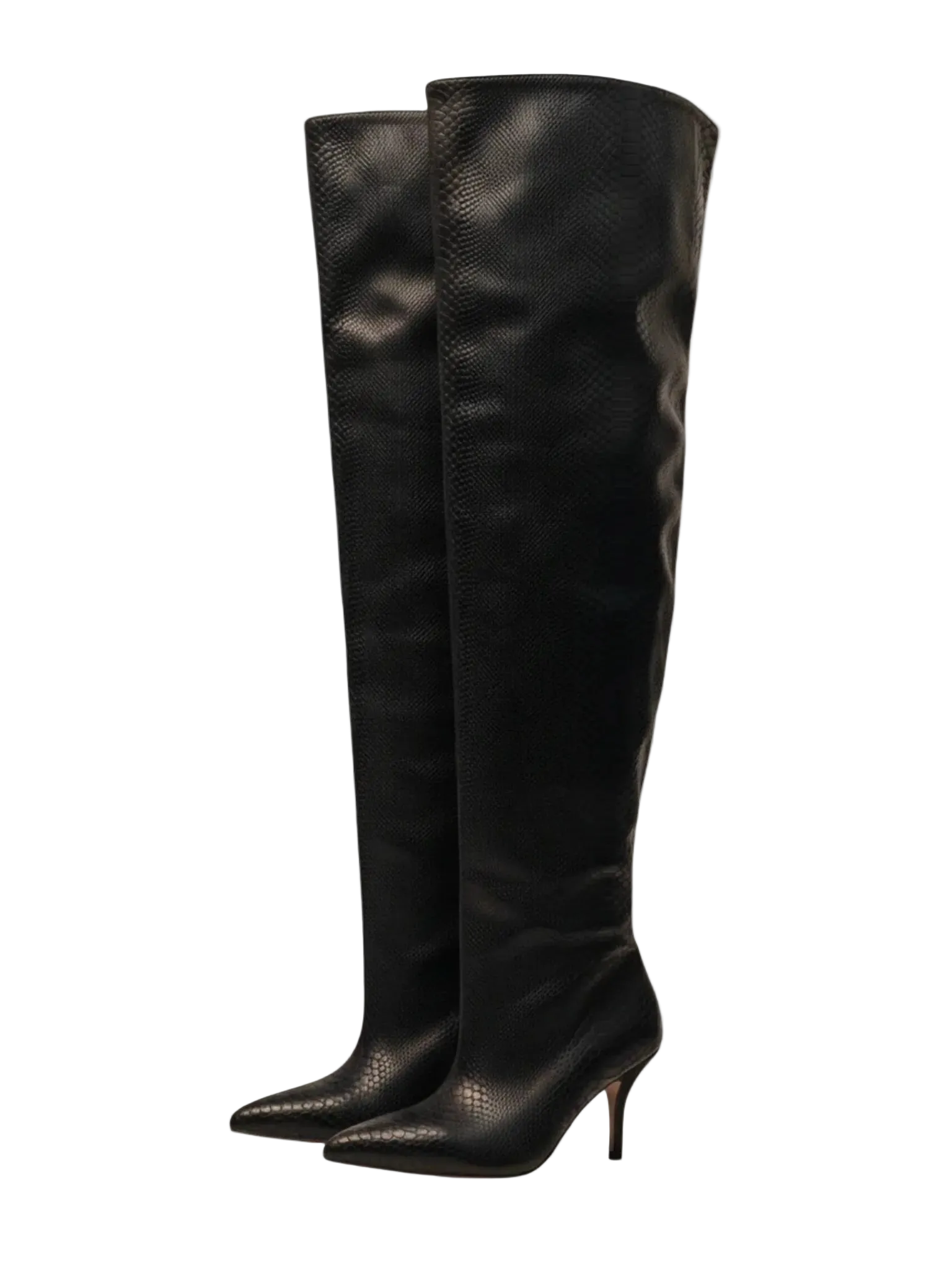 Azalea Wang HALINA Blacksnake Over The Knee Boot-Azalea Wang-Queen Anna House of Fashion