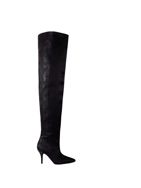 Azalea Wang Black Snake Bootie