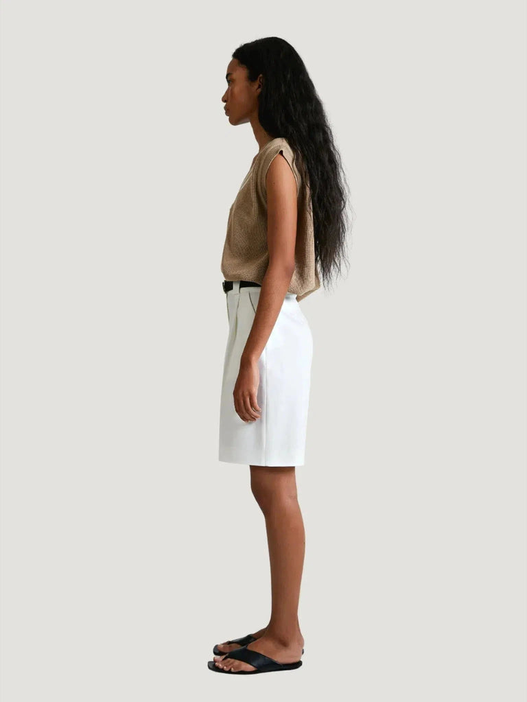 BYNIUMAAL Formentera Bermuda Shorts - Bottoms, Eco-Conscious Brand, l, m, New Arrivals, s, S/S'23, S/S'24 Backstock, Shorts, White, Women  - Luxury Women's Fashion at Queen Anna House of Fashion