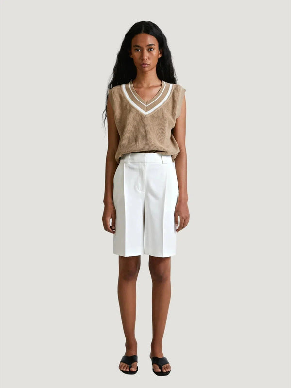 BYNIUMAAL Formentera Bermuda Shorts - Bottoms, Eco-Conscious Brand, l, m, New Arrivals, s, S/S'23, S/S'24 Backstock, Shorts, White, Women  - Luxury Women's Fashion at Queen Anna House of Fashion