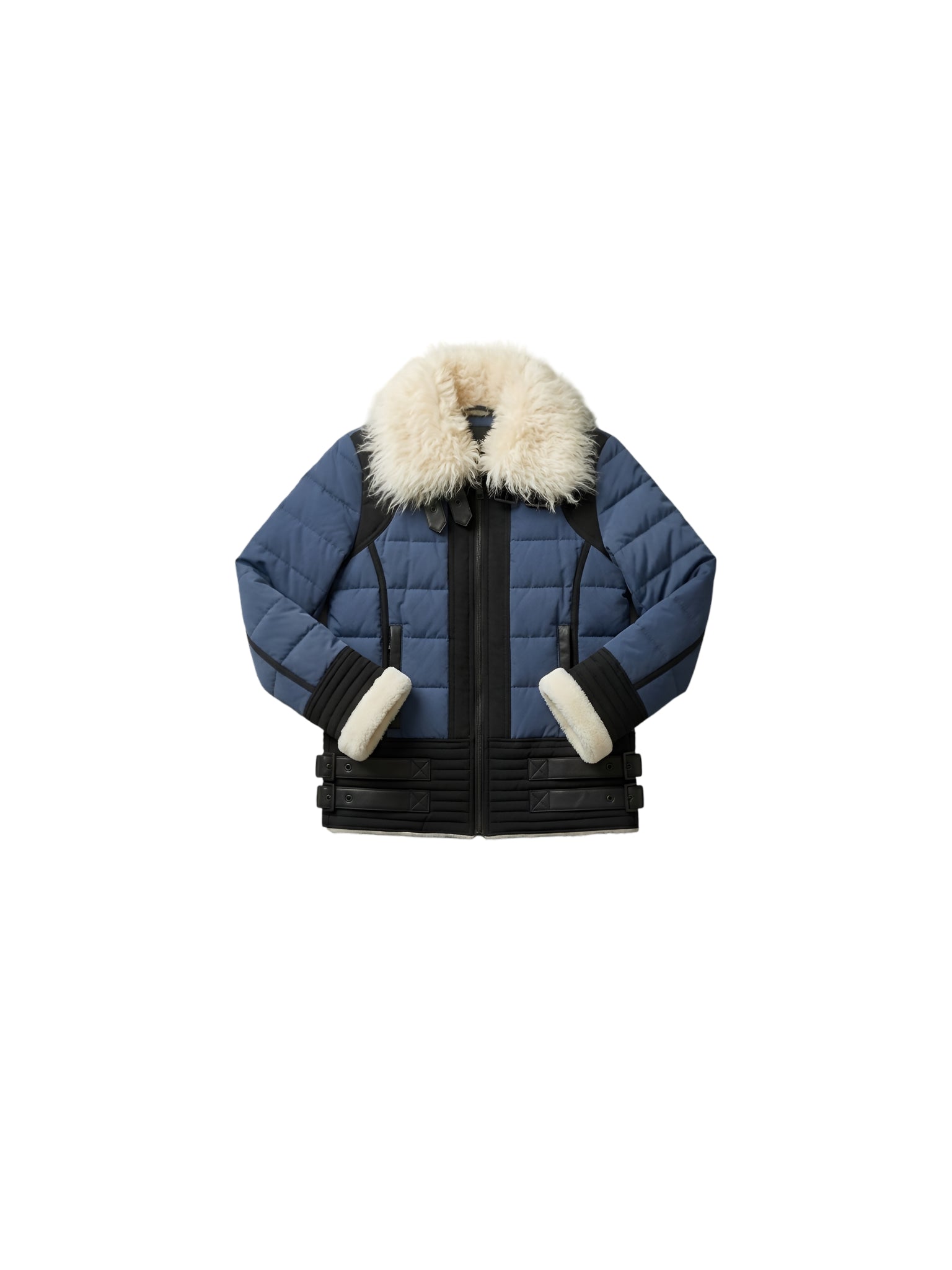 Blanc Noir Moto Aviator Down Filled Puffer