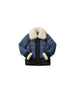 Blanc Noir Moto Aviator Down Filled Puffer