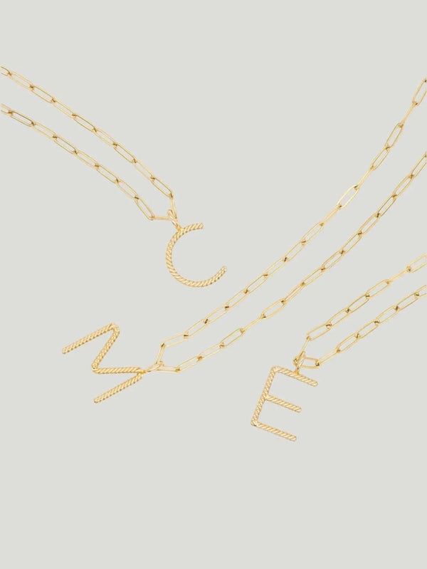 Brenda Grands Jewelry Aspen Initial Necklace - Accessories, Eco-Conscious Brand, F/W'22, Gold, Jewelry, Necklaces, Philanthropic Brand, Women Owned - Luxury Women's Fashion at Queen Anna House of Fashion