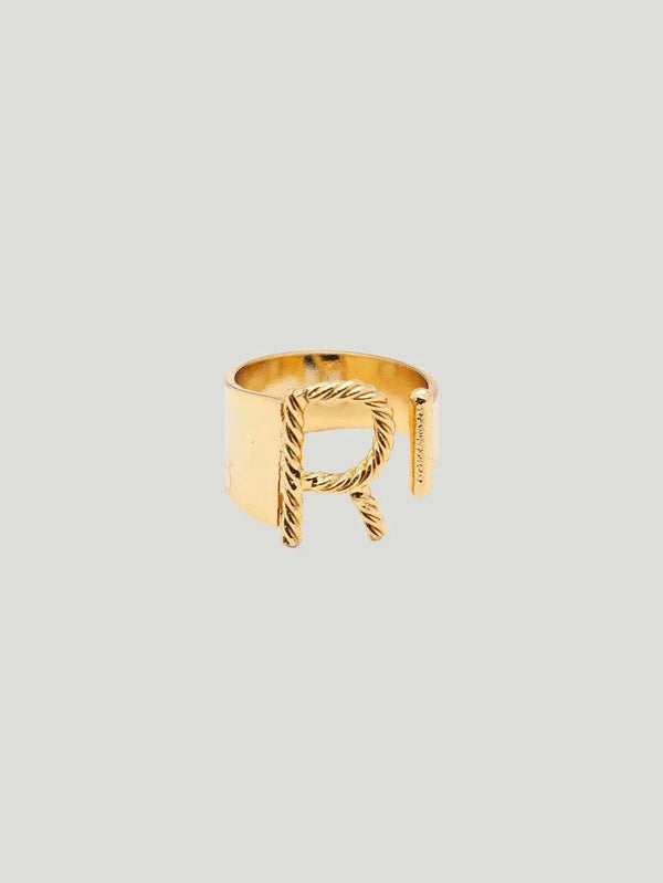 Brenda Grands Jewelry Aspen Initial Ring - Accessories, F/W'21, Gold, Jewelry, Philanthropic Brand, Rings, Women Owned Brand - Luxury Women's Fashion at Queen Anna House of Fashion