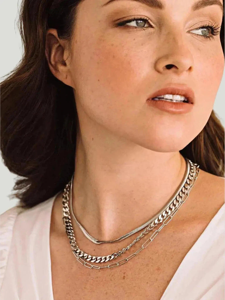Brook & York Rhodium Ella Necklace - Accessories, Jewelry, Necklaces, Philanthropic Brand, Silver, US Based Brand, US Owned Brand, Women  - Luxury Women's Fashion at Queen Anna House of Fashion