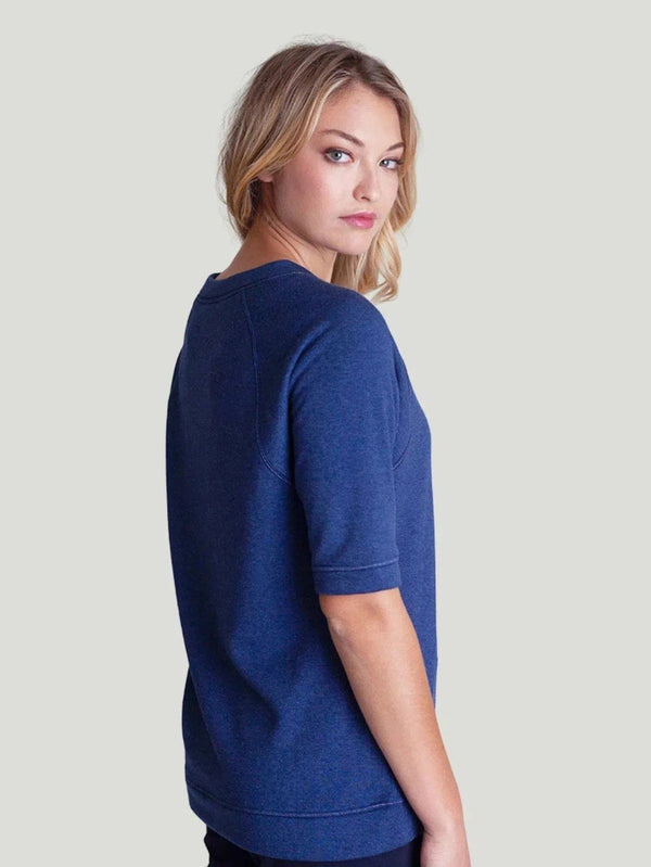 Buki Lounger Crew Sweatshirt 2.0 - Blue, Eco-Conscious Brand, m, Philanthropic Brand, s, Sale, Short Sleeve, Sweaters, Tops, US Based B - Luxury Women's Fashion at Queen Anna House of Fashion
