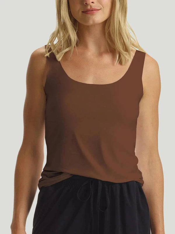 COMMANDO Butter Tank - Beige, Brown, Everyday Wear, F/W'22, l, m, New Arrivals, s, Short Sleeve, Sleeveless, Tank Tops, Top - Luxury Women's Fashion at Queen Anna House of Fashion