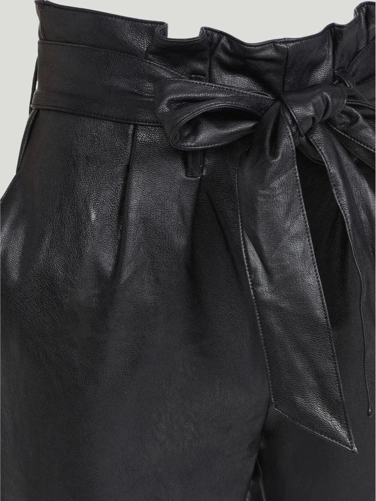 COMMANDO Faux Leather Paperbag Pant