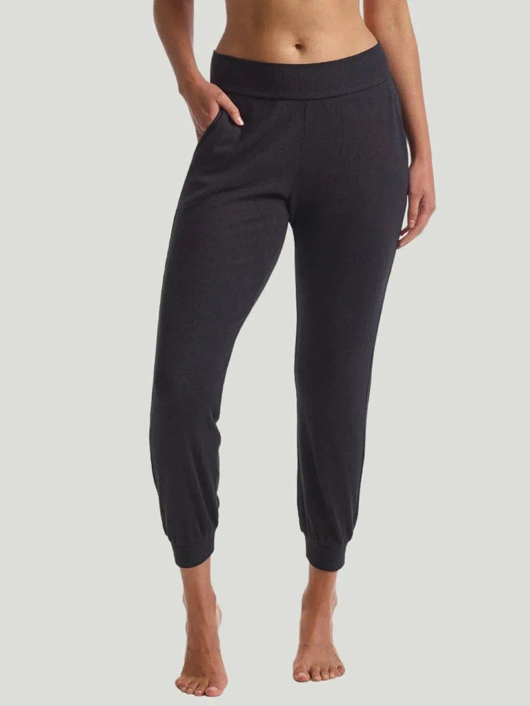 COMMANDO Luxury Rib Jogger - Black, Bottoms, Eco-Conscious Brand, Everyday Wear, m, Pants, Philanthropic Brand, s, Sale, Stretch, - Luxury Women's Fashion at Queen Anna House of Fashion