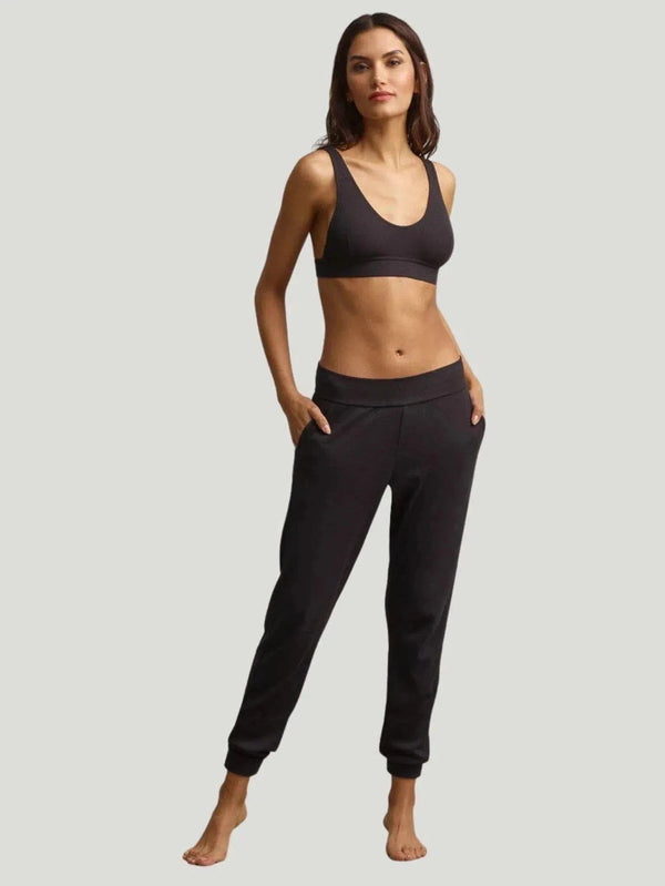 COMMANDO Luxury Rib Jogger - Black, Bottoms, Eco-Conscious Brand, Everyday Wear, m, Pants, Philanthropic Brand, s, Sale, Stretch, - Luxury Women's Fashion at Queen Anna House of Fashion