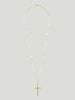 Chan Luu 18K Pearl Cross Necklace