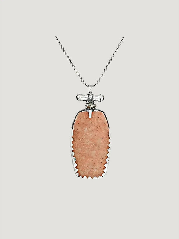 Chan Luu Agate Pendant Long Necklace - AAPI Owned Brand, Accessories, BIPOC Brand, Jewelry, Necklaces, Philanthropic Brand, Silver, Women O - Luxury Women's Fashion at Queen Anna House of Fashion