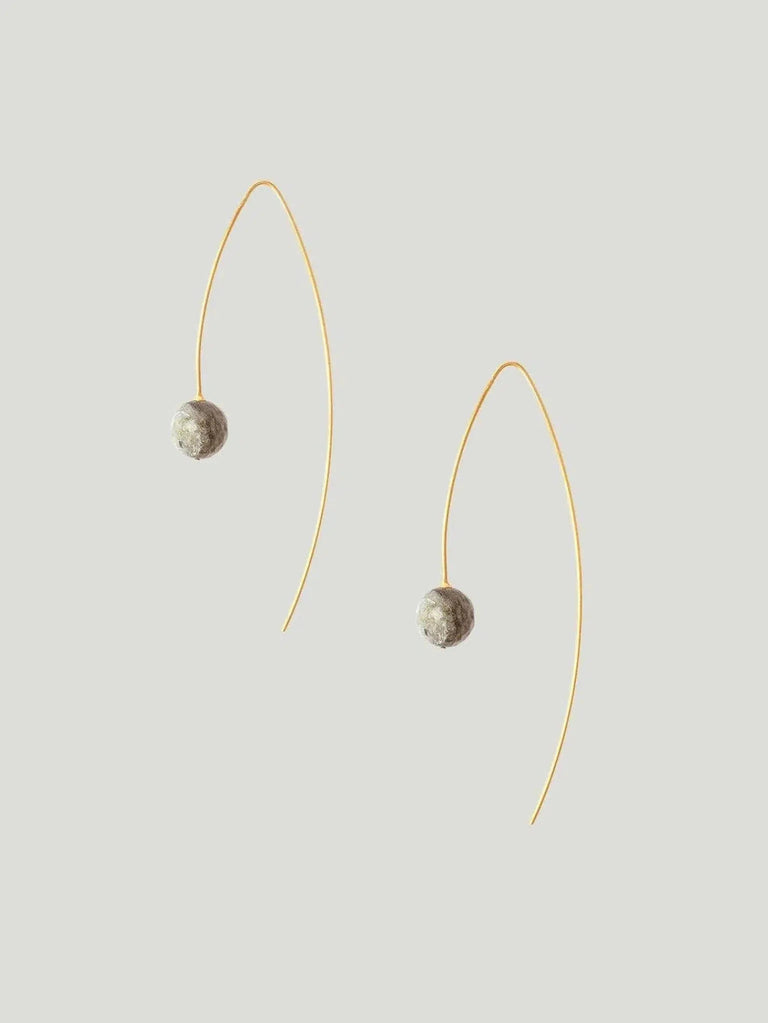 Chan Luu Floating Gemstone Drop Thread Earrings - 18 Karat Gold, AAPI Owned Brand, Accessories, BIPOC Brand, Earrings, Gold, Jewelry, Labradorite, New - Luxury Women's Fashion at Queen Anna House of Fashion