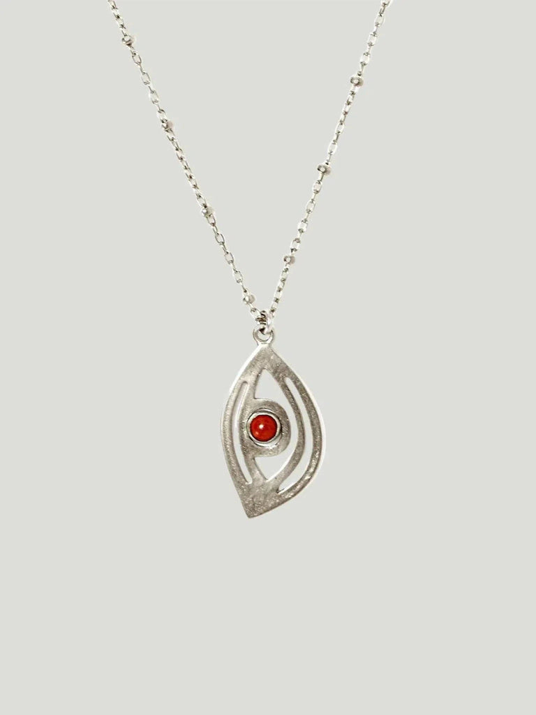 Chan Luu Gemstone Evil Eye Necklace - AAPI Owned Brand, Accessories, Agate, BIPOC Brand, Gold, Jasper, Jewelry, Necklaces, New Arrivals, P - Luxury Women's Fashion at Queen Anna House of Fashion