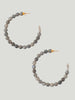 Chan Luu Large Gemstone Hoop Earrings