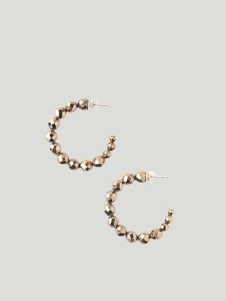 Chan Luu Medium Gemstone Hoop Earrings - AAPI Owned Brand, Accessories, BIPOC Brand, Earrings, Jewelry, Labradorite, Matte Sunstone, New Arri - Luxury Women's Fashion at Queen Anna House of Fashion