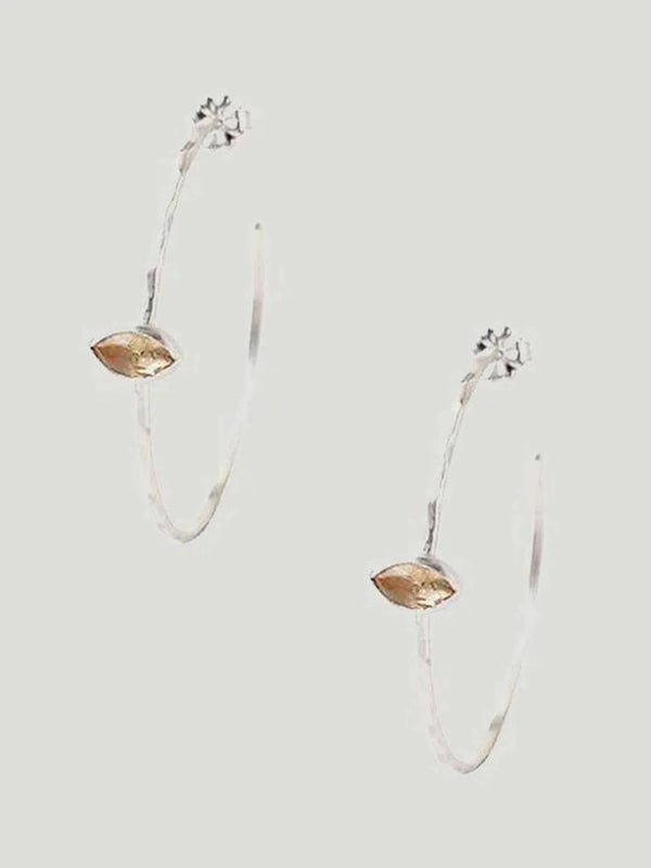 Chan Luu Semi Precious Stone Earrings - AAPI Owned Brand, Accessories, BIPOC Brand, Citrine, Earrings, Jewelry, Philanthropic Brand, Pyrite, - Luxury Women's Fashion at Queen Anna House of Fashion