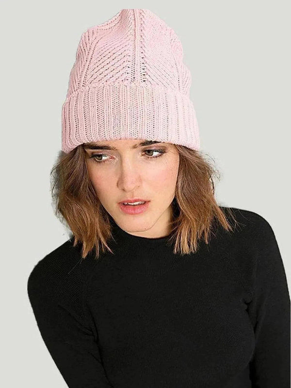 Cop.Copine Cimier Wool Knit Hat - Accessories, Cold Weather Essentials, F/W'22, Grey, Hats, Knit, Pink, Sale, Women Owned Brand, Wool - Luxury Women's Fashion at Queen Anna House of Fashion