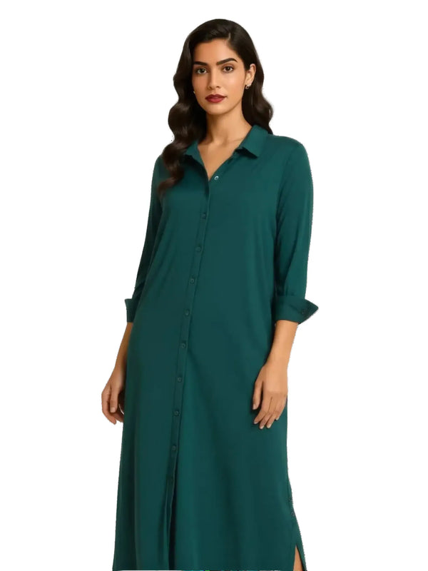 Universal Standard Universal Standard Sally Liquid Jersey Shirt Dress in 10-12 (XS) - Dress | Queen Anna House of Fashion Women's Luxury Fashion