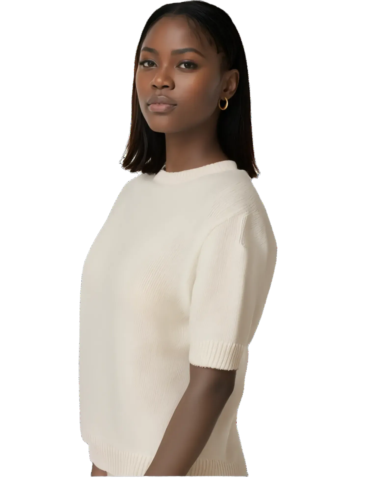 LAUDE the Label LAUDE the Label Row Sweater Tee in Ivory - Top | Queen Anna House of Fashion Women's Luxury Fashion