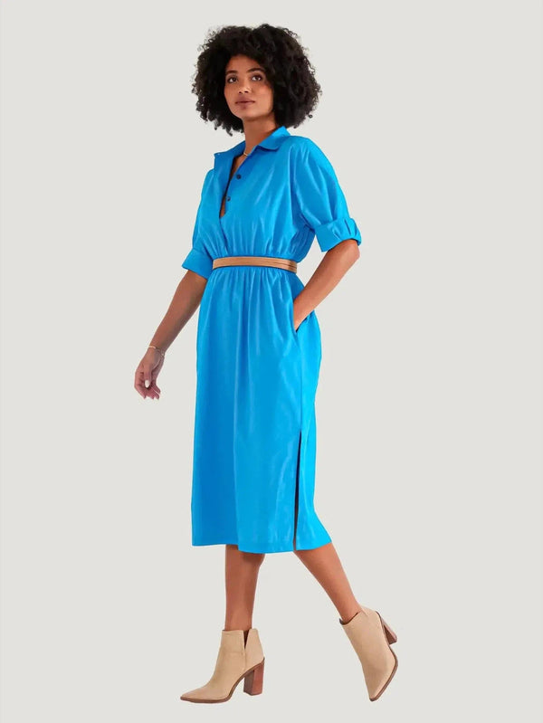 ÉTICA Denim Tina Shirt Dress - 100% Organic Cotton, Blue, Dress, Eco-Conscious Brand, l, m, Midi, New Arrivals, s, S/S'23, xs - Luxury Women's Fashion at Queen Anna House of Fashion