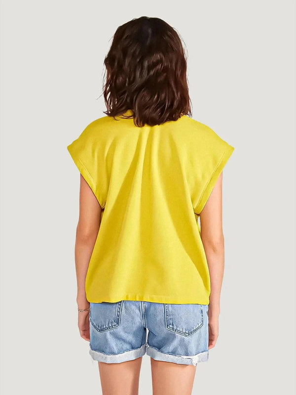 ÉTICA Yaz V-Neck Knit Top - 100% Cotton, BIPOC Brand, Eco-Conscious Brand, Green, l, m, Philanthropic Brand, s, S/S'23, Shirts,  - Luxury Women's Fashion at Queen Anna House of Fashion